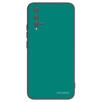Picasee Huawei Nova 5T Hülle - Schwarzes Silikon - Emerald Mist