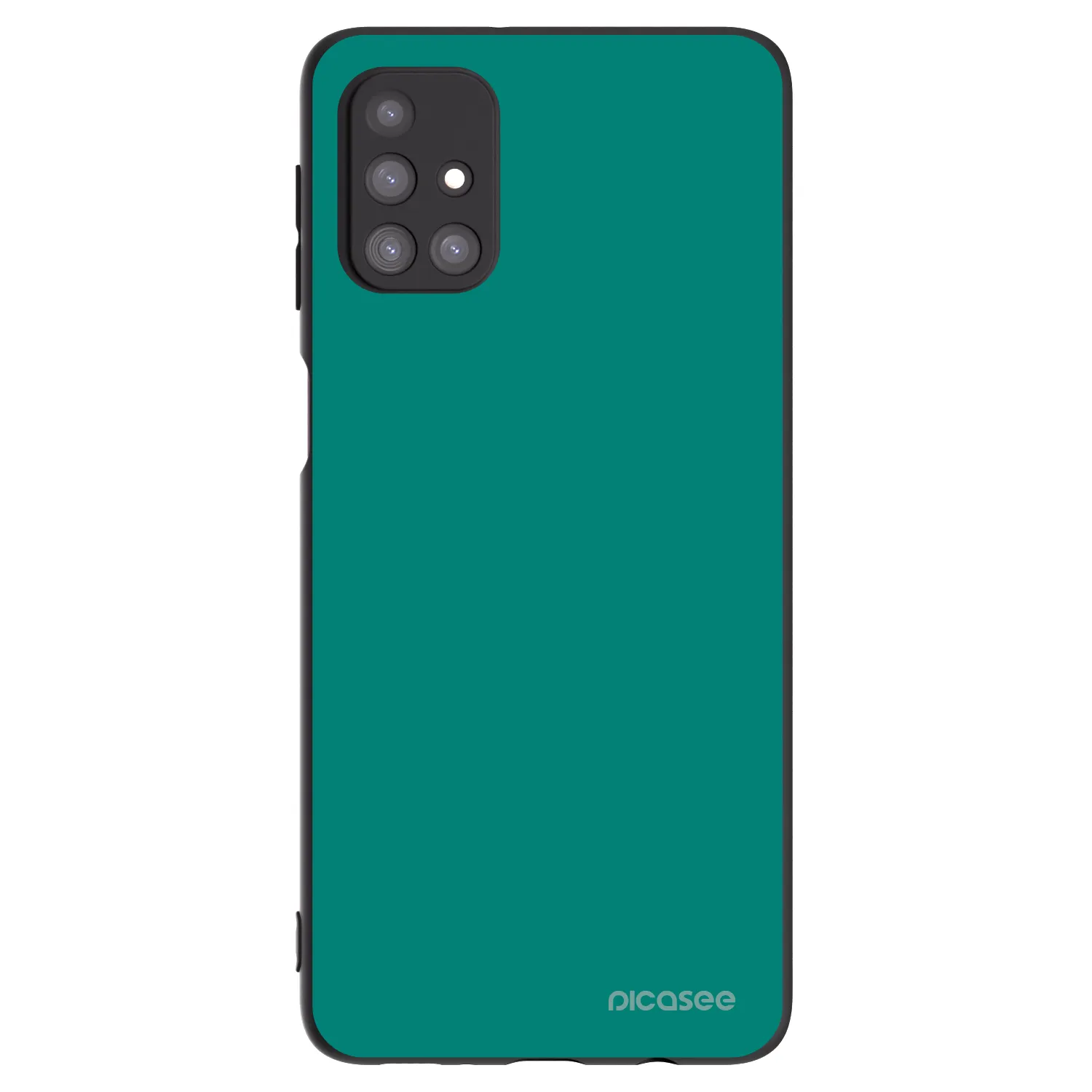 Picasee Samsung Galaxy M31s Hülle - Schwarzes Silikon - Emerald Mist