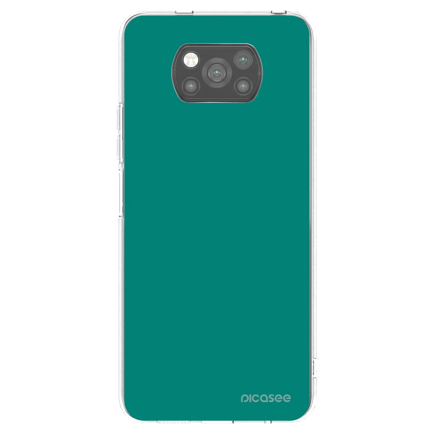 Picasee Xiaomi Poco X3 Hülle - Schwarzes Silikon - Emerald Mist