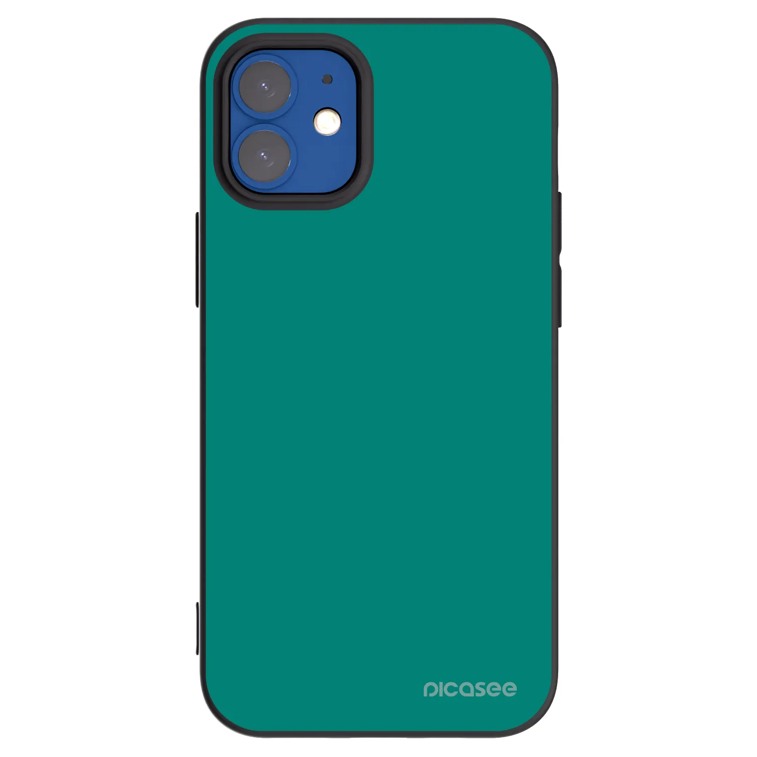 Picasee Apple iPhone 12 mini Hülle - Schwarzes Silikon - Emerald Mist