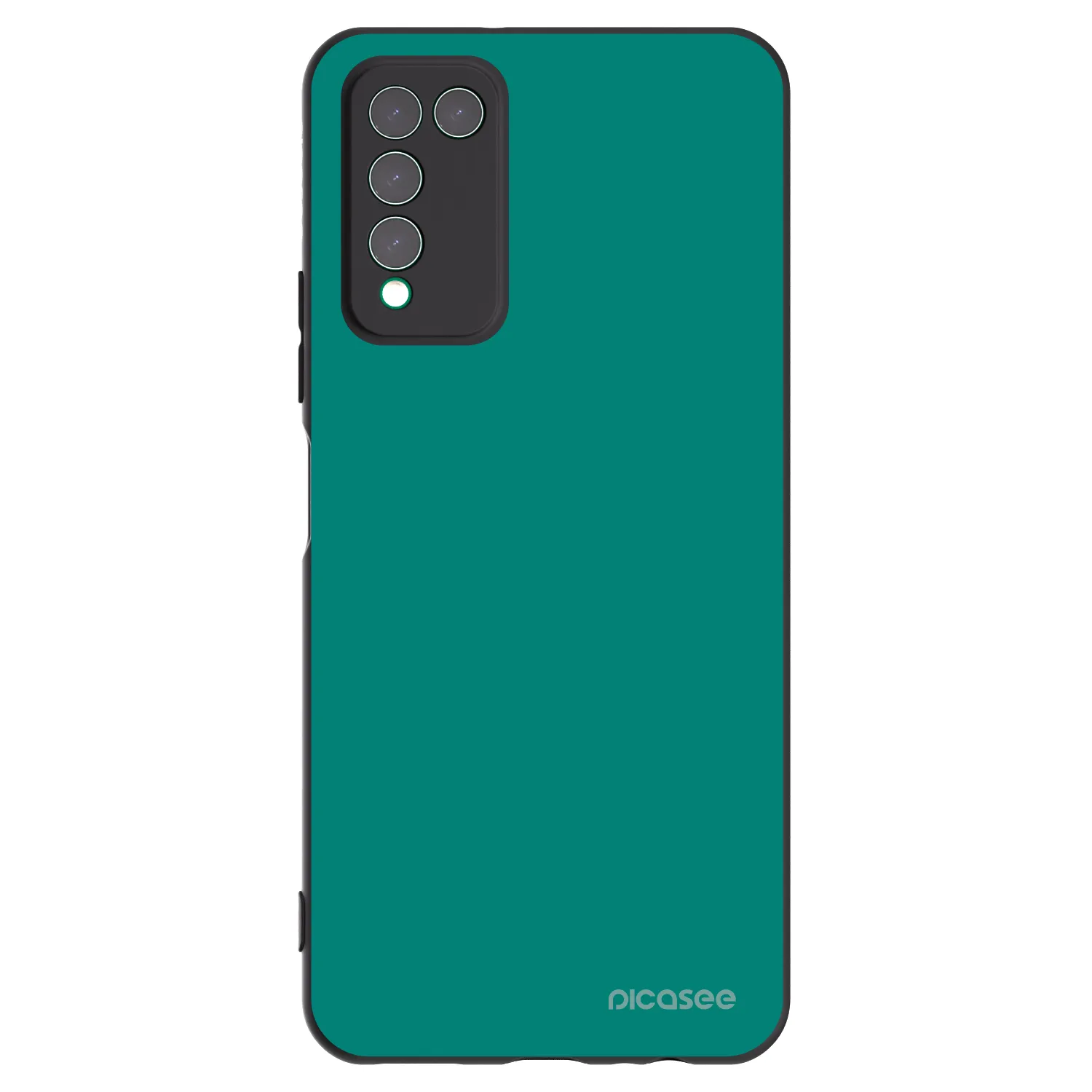 Picasee Honor 10X Lite Hülle - Schwarzes Silikon - Emerald Mist