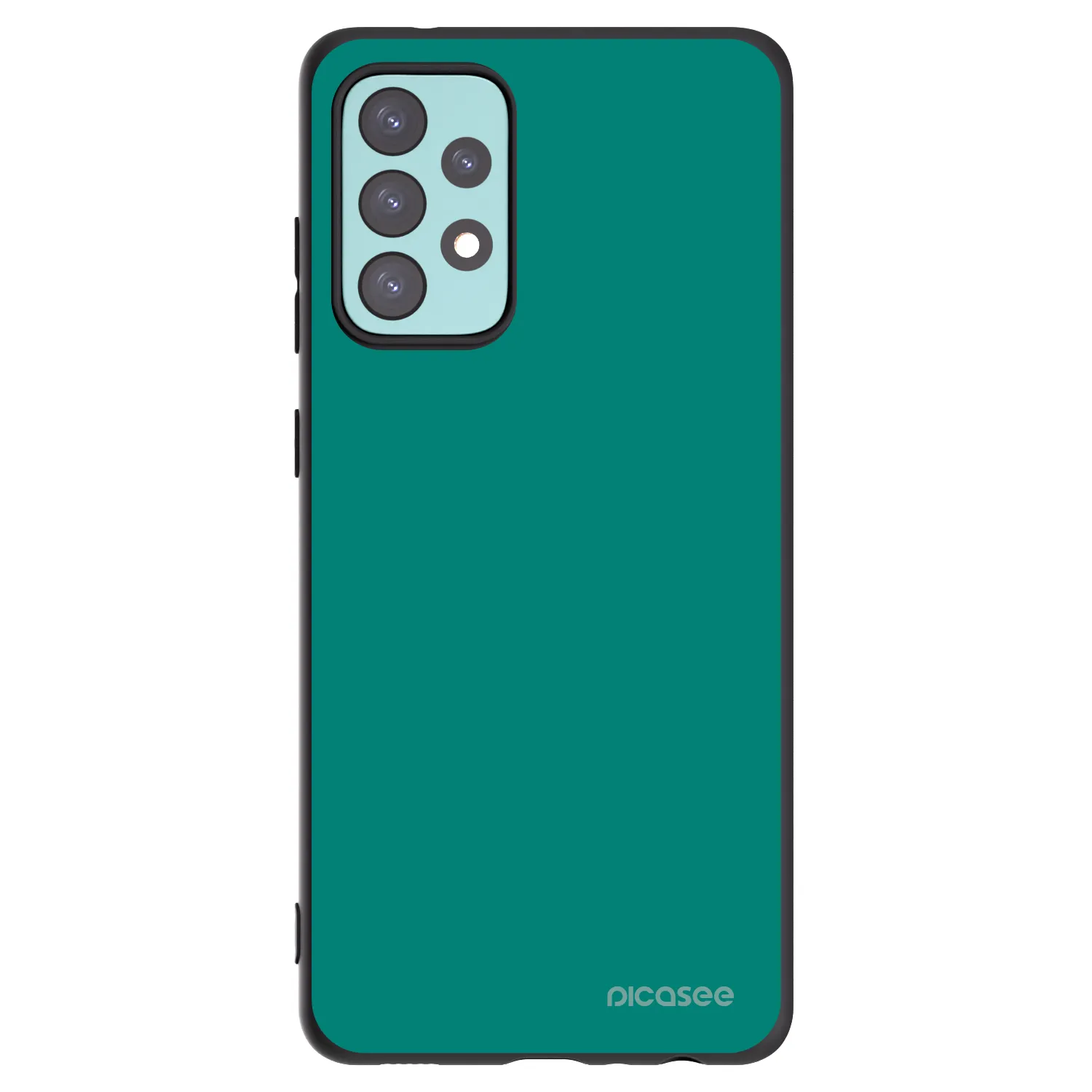 Picasee Samsung Galaxy A72 A725F Hülle - Schwarzes Silikon - Emerald Mist