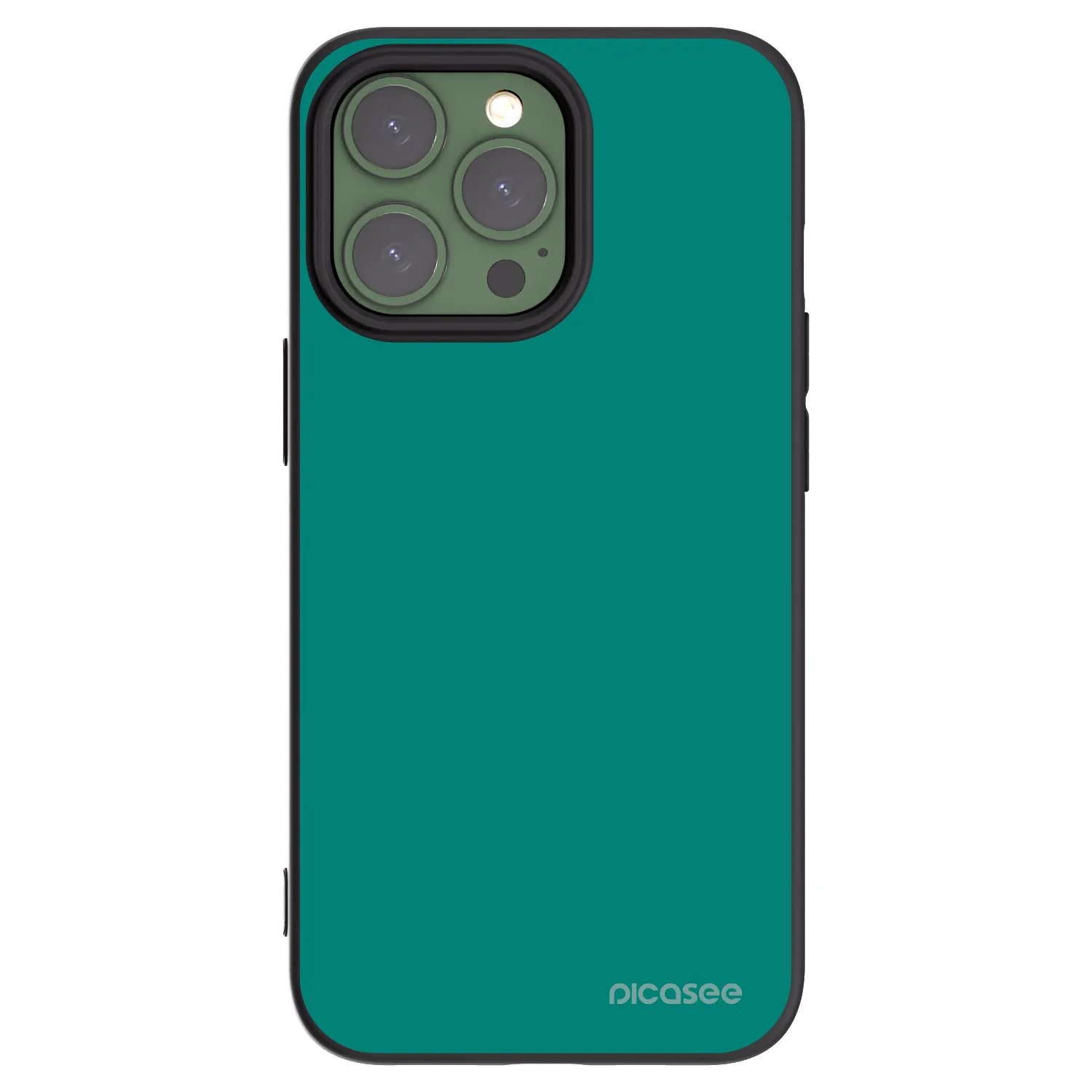 Picasee Apple iPhone 13 Pro Hülle - Schwarzes Silikon - Emerald Mist