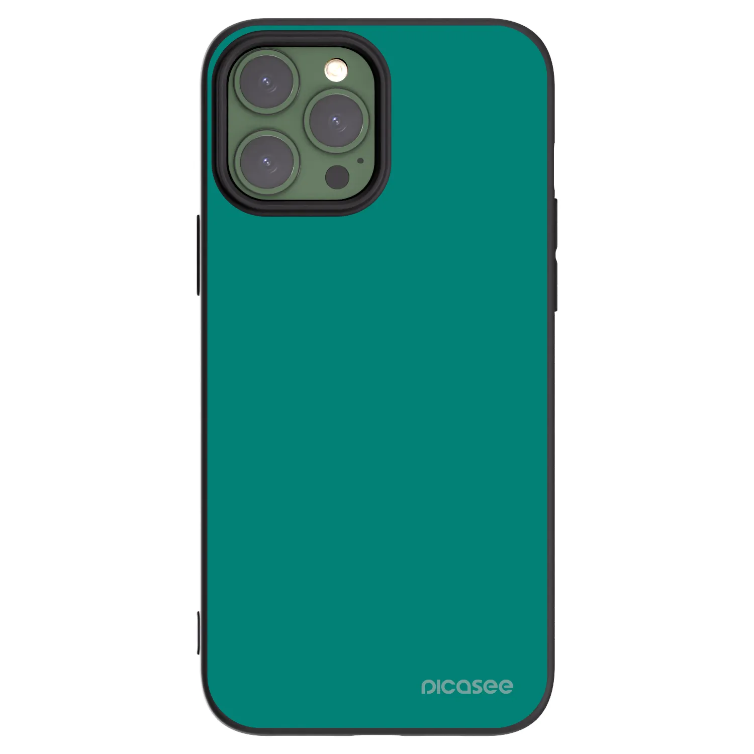 Picasee Apple iPhone 13 Pro Max Hülle - Schwarzes Silikon - Emerald Mist