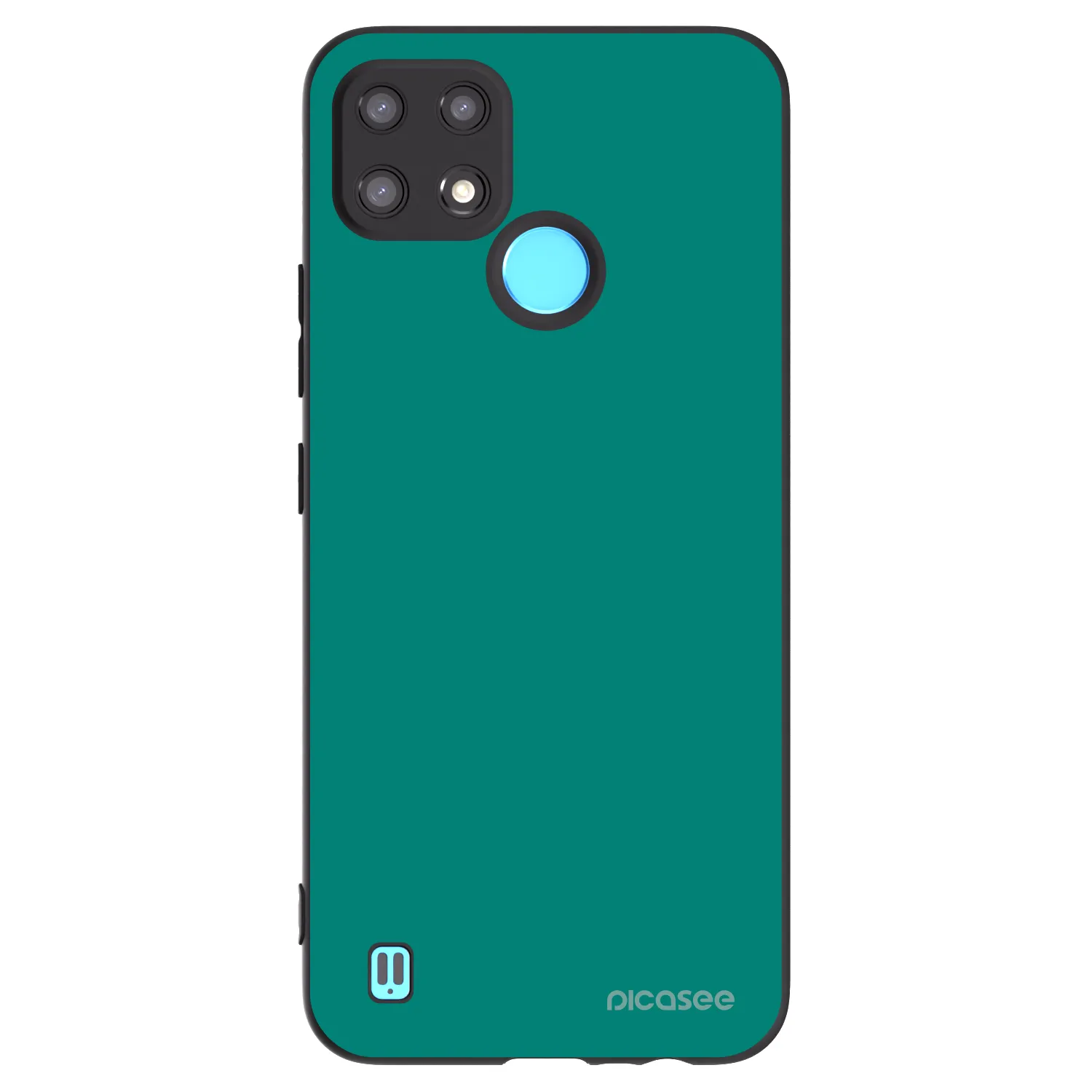 Picasee Realme C21 Hülle - Schwarzes Silikon - Emerald Mist