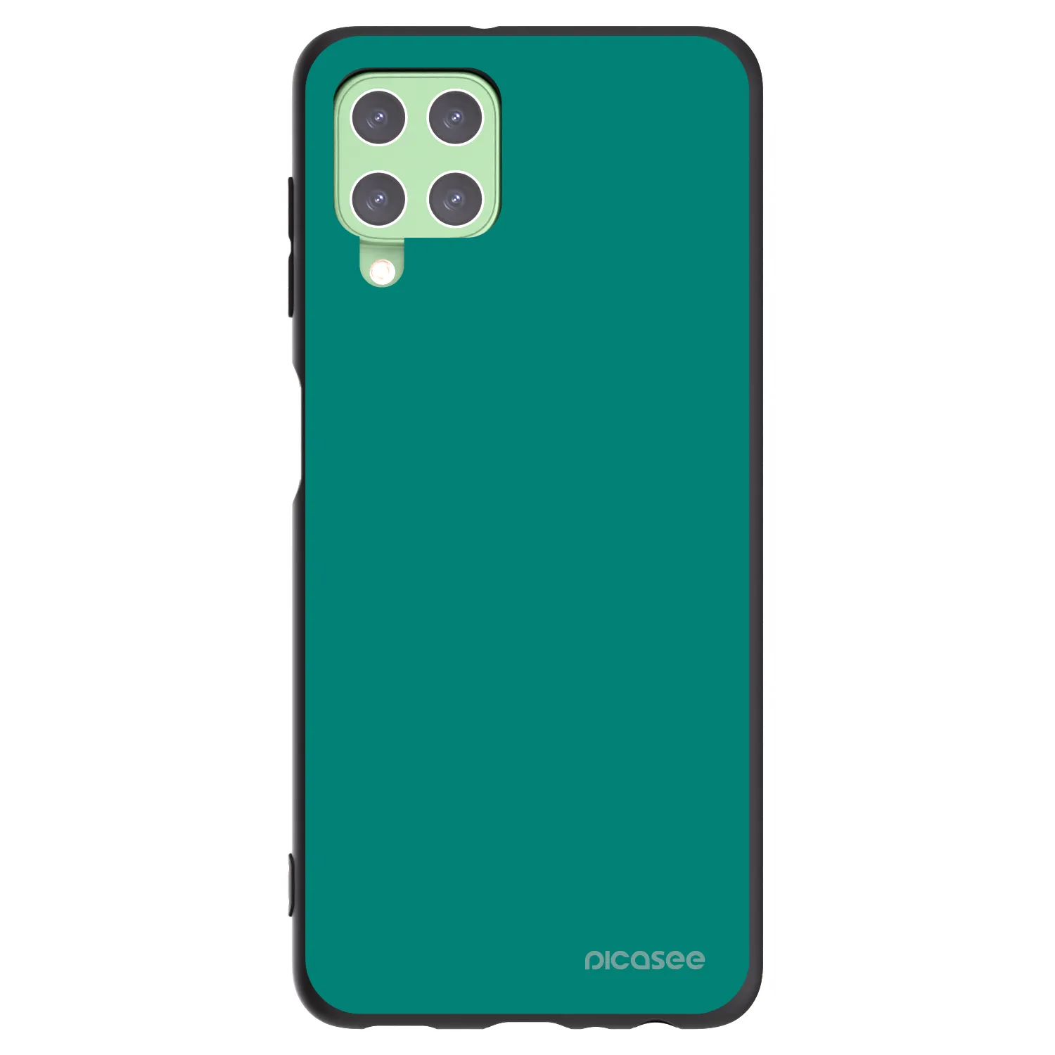Picasee Samsung Galaxy A22 A225F 4G Hülle - Schwarzes Silikon - Emerald Mist