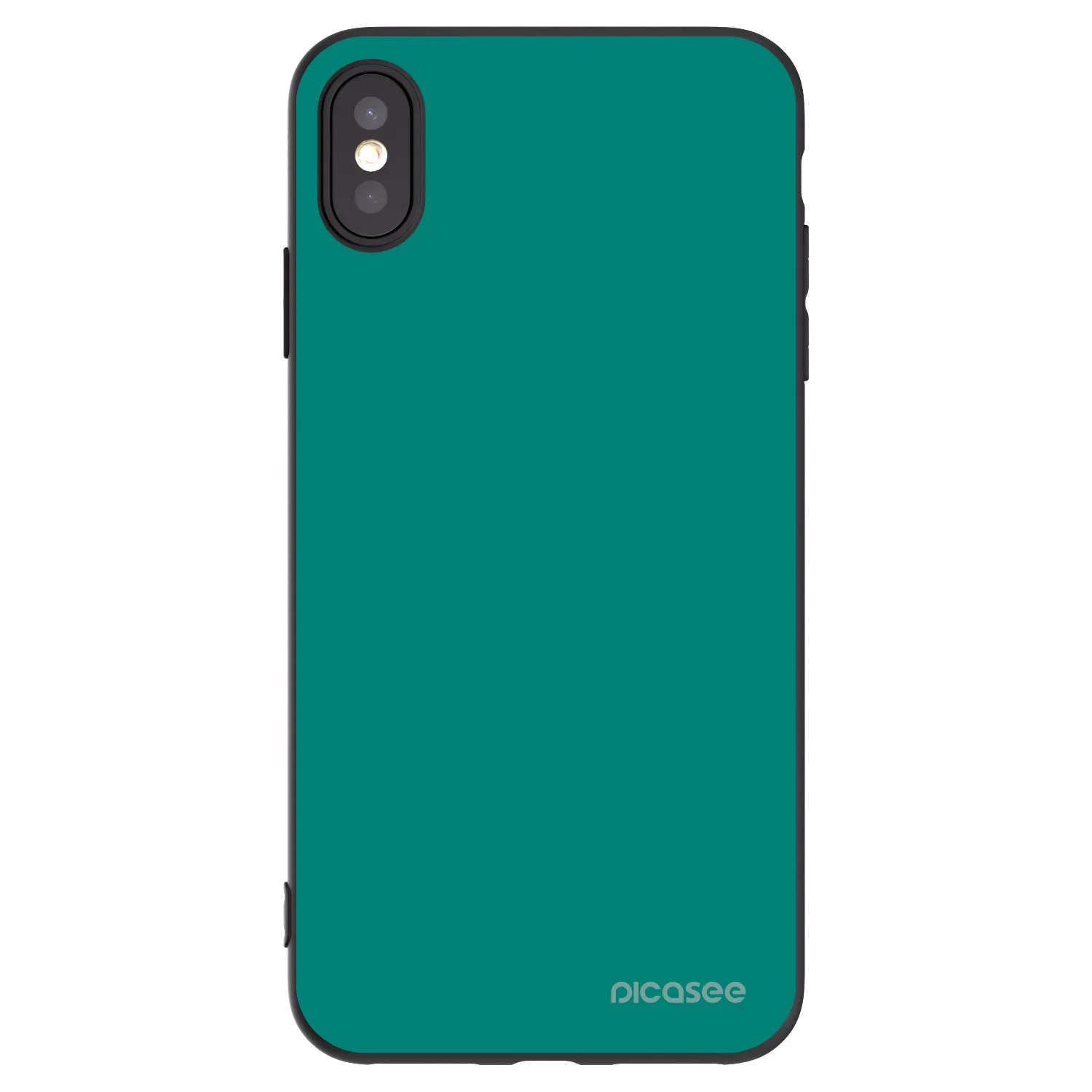 Picasee Apple iPhone XS Max Hülle - Schwarzes Silikon - Emerald Mist
