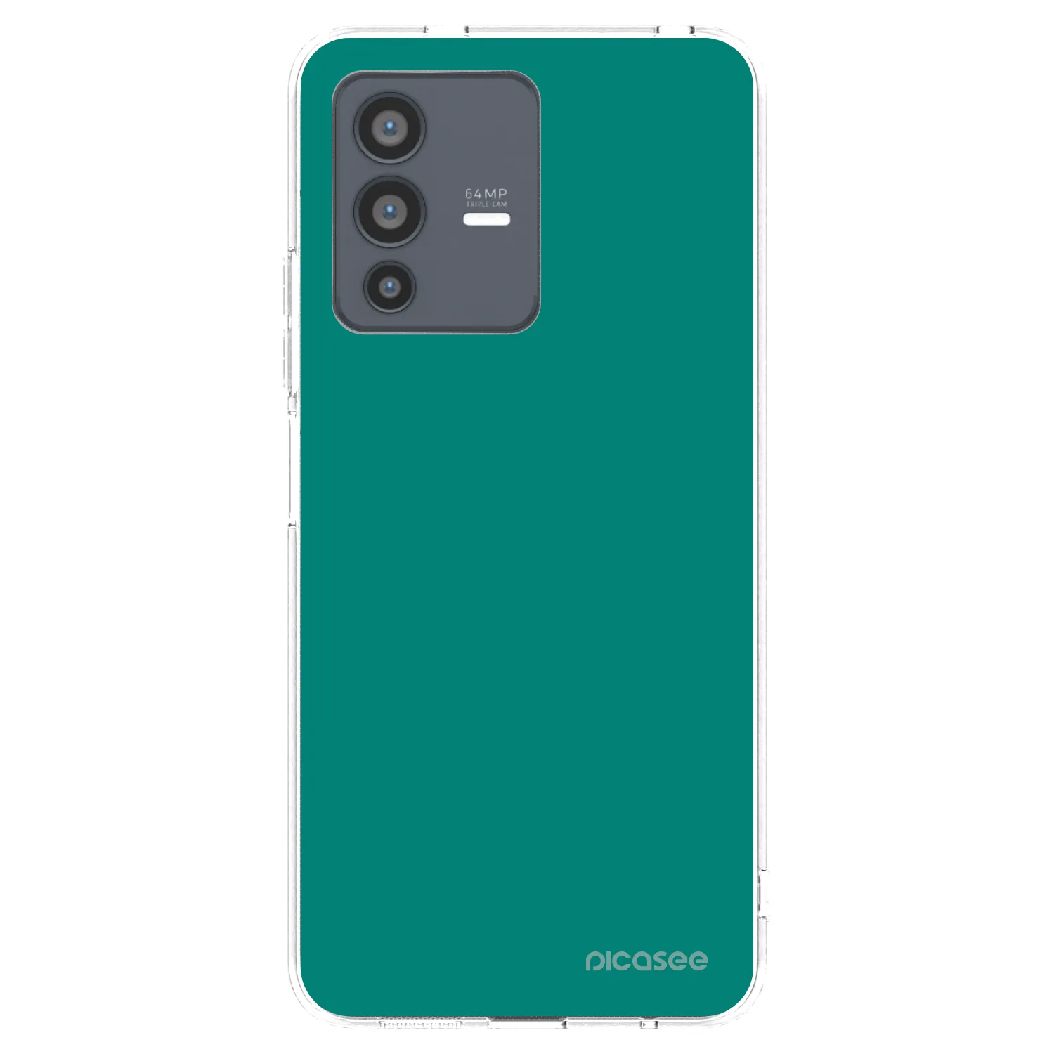 Picasee Vivo V23 5G Hülle - Transparentes Silikon - Emerald Mist