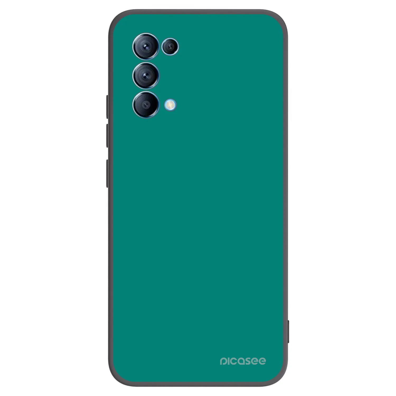 Picasee OPPO A16s Hülle - Schwarzes Silikon - Emerald Mist
