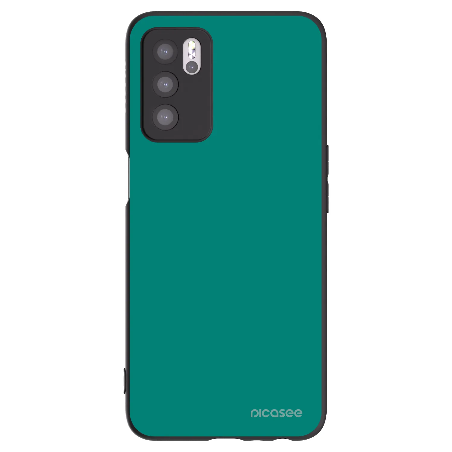 Picasee OPPO A16s Hülle - Schwarzes Silikon - Emerald Mist