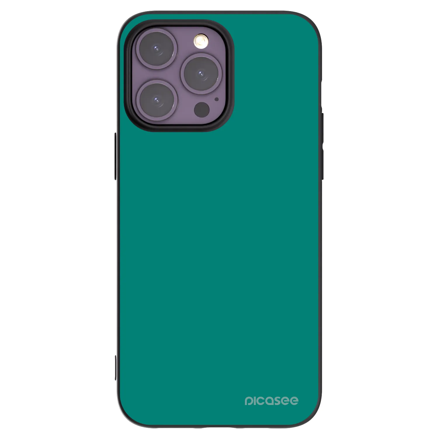 Picasee Apple iPhone 14 Pro Max Hülle - Schwarzes Silikon - Emerald Mist
