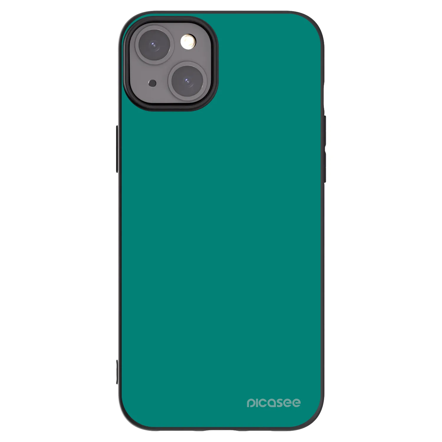 Picasee Apple iPhone 15 Plus Hülle - Schwarzes Silikon - Emerald Mist