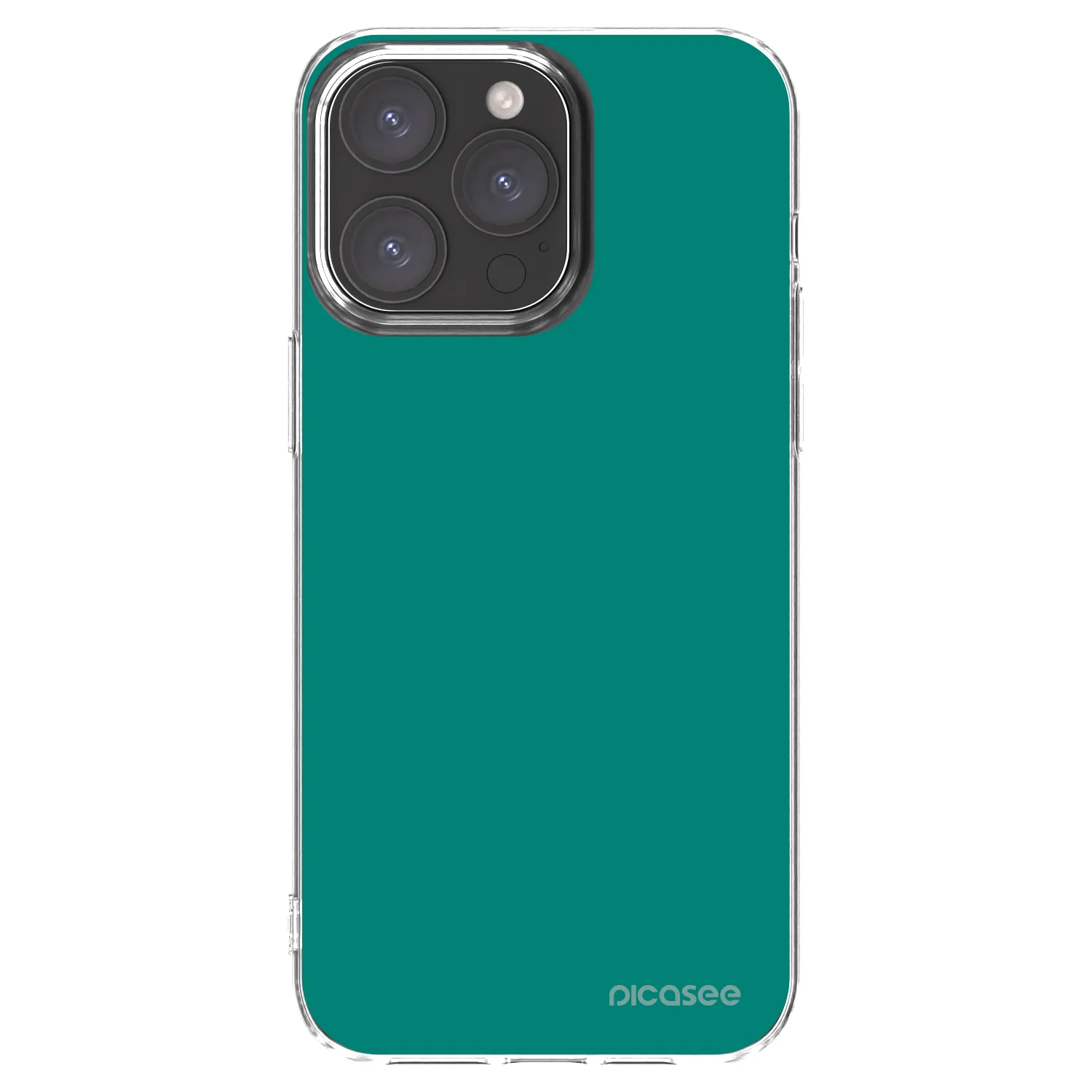 Picasee Apple iPhone 15 Pro Max Hülle - Transparentes Silikon - Emerald Mist