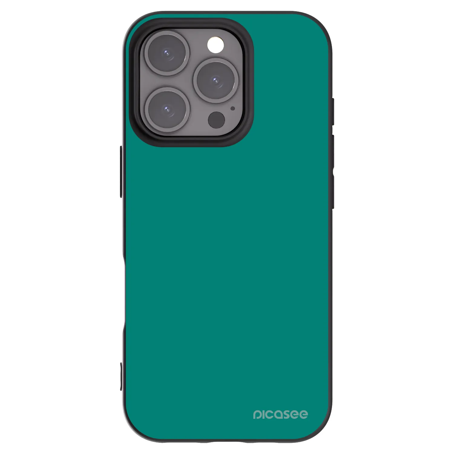 Picasee Apple iPhone 16 Pro Hülle - Schwarzes Silikon - Emerald Mist