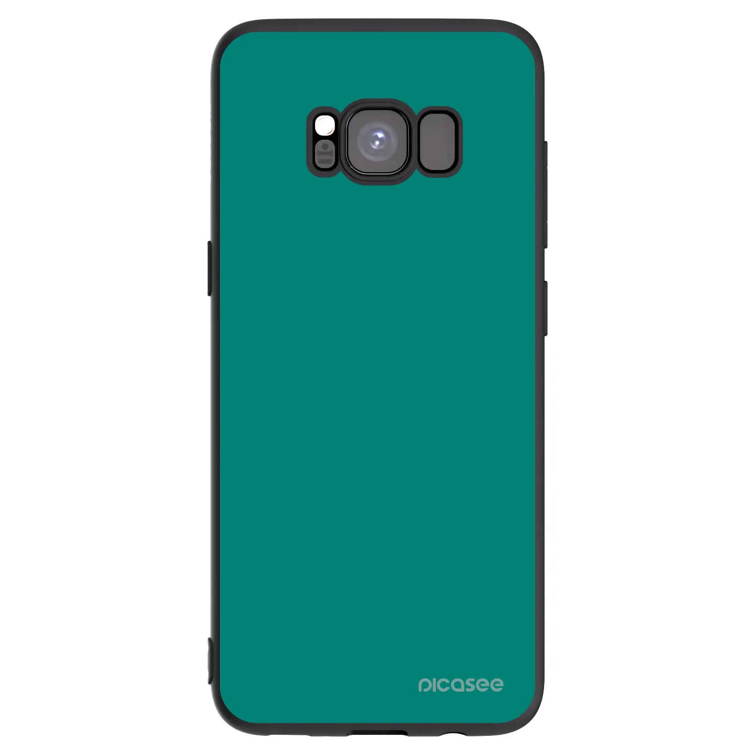 Picasee Samsung Galaxy S8 G950F Hülle - Schwarzes Silikon - Emerald Mist