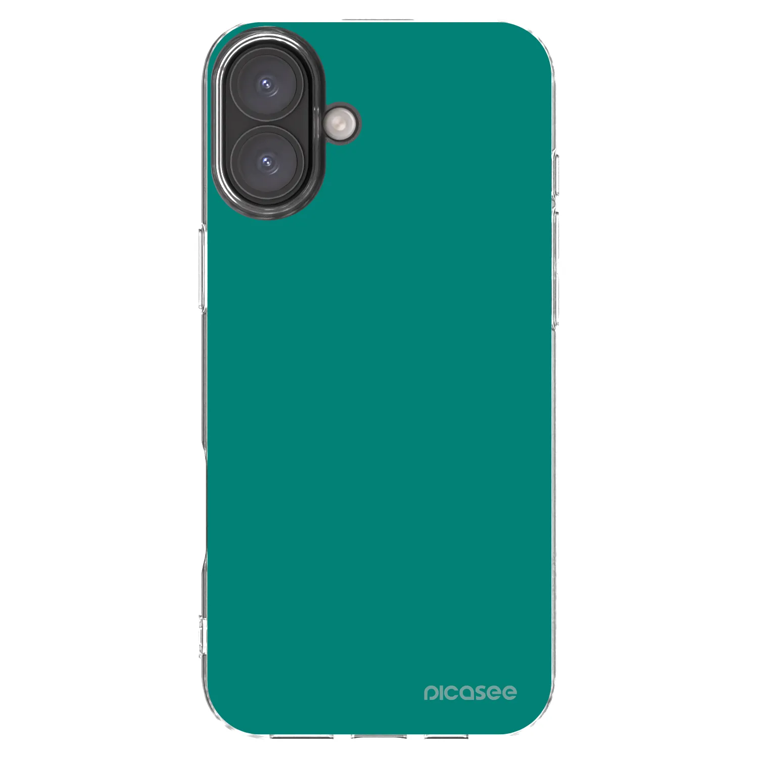 Picasee Apple iPhone 16 Plus Hülle - Transparentes Silikon - Emerald Mist