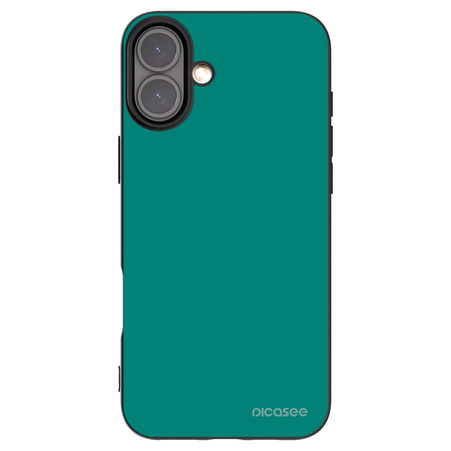 Picasee Apple iPhone 16 Plus Hülle - Schwarzes Silikon - Emerald Mist