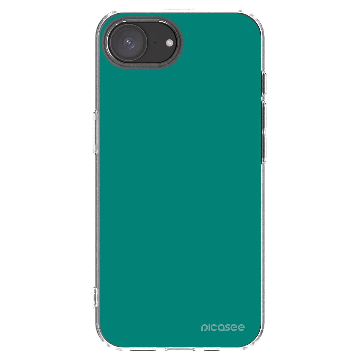 Picasee Apple iPhone 16e Hülle - Transparentes Silikon - Emerald Mist