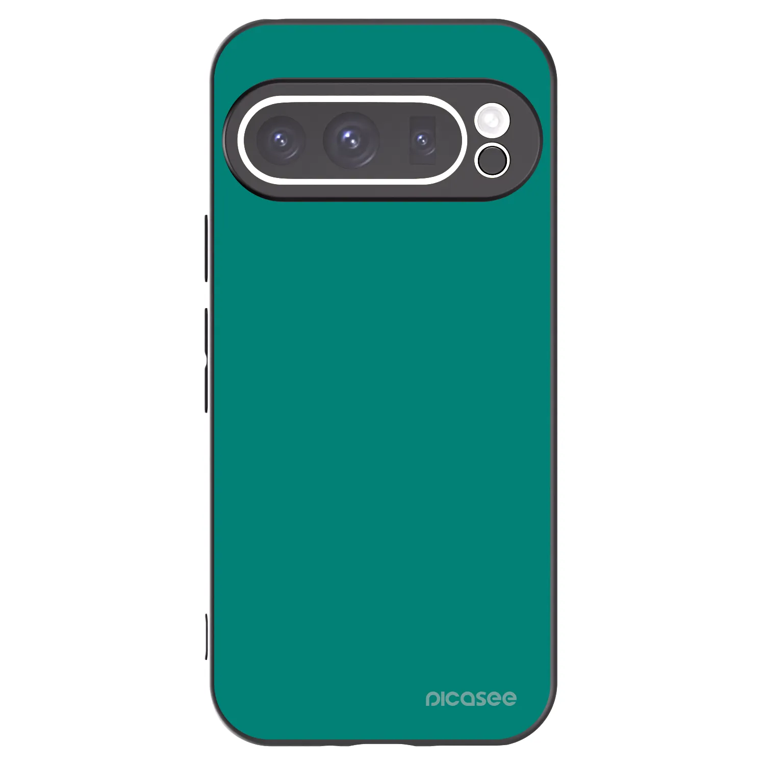 Picasee Google Pixel 9 Pro Hülle - Schwarzes Silikon - Emerald Mist