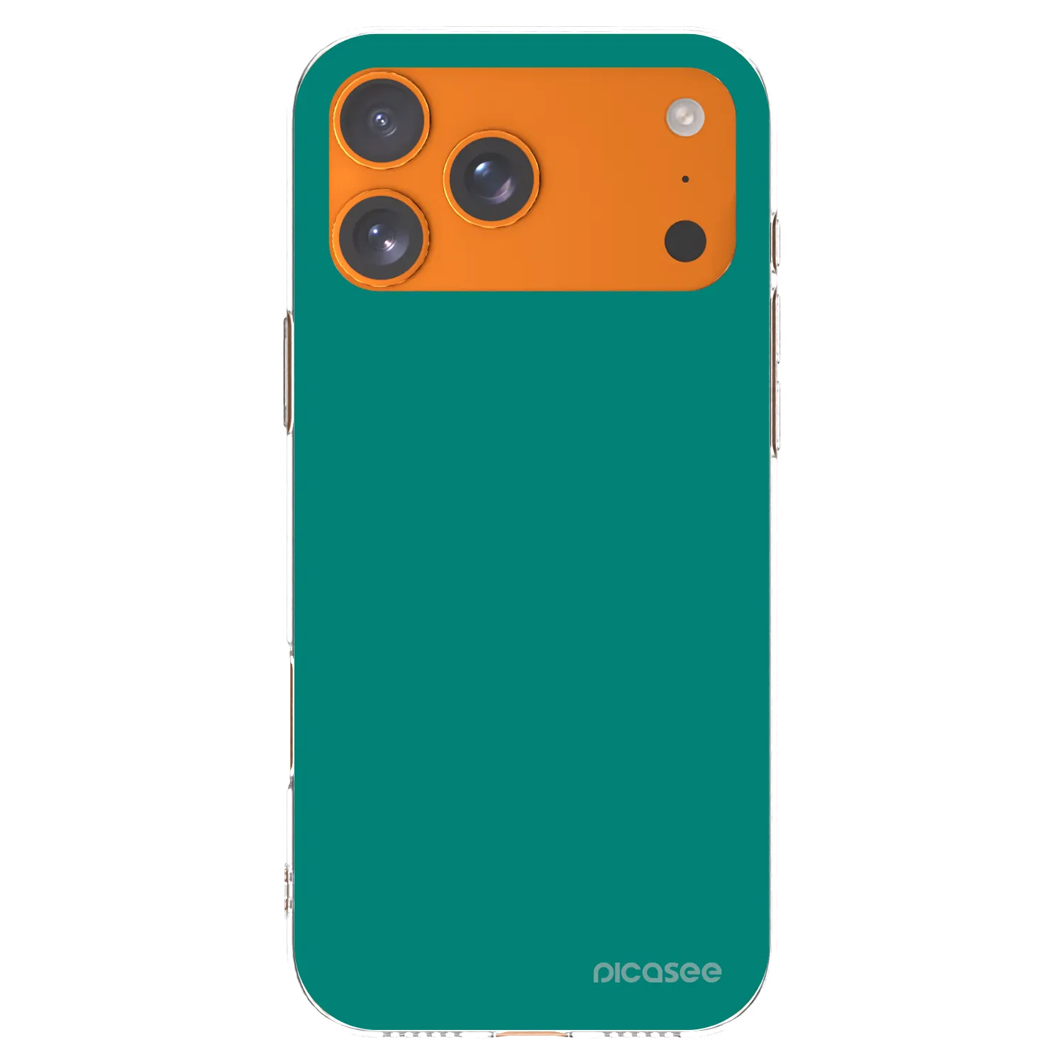 Picasee Apple iPhone 17 Pro Max Hülle - Transparentes Silikon - Emerald Mist