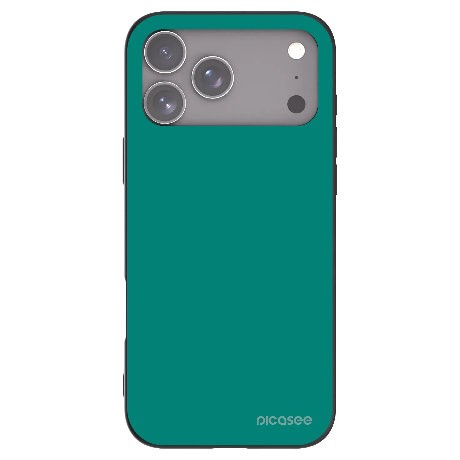 Picasee Apple iPhone 17 Pro Max Hülle - Schwarzes Silikon - Emerald Mist