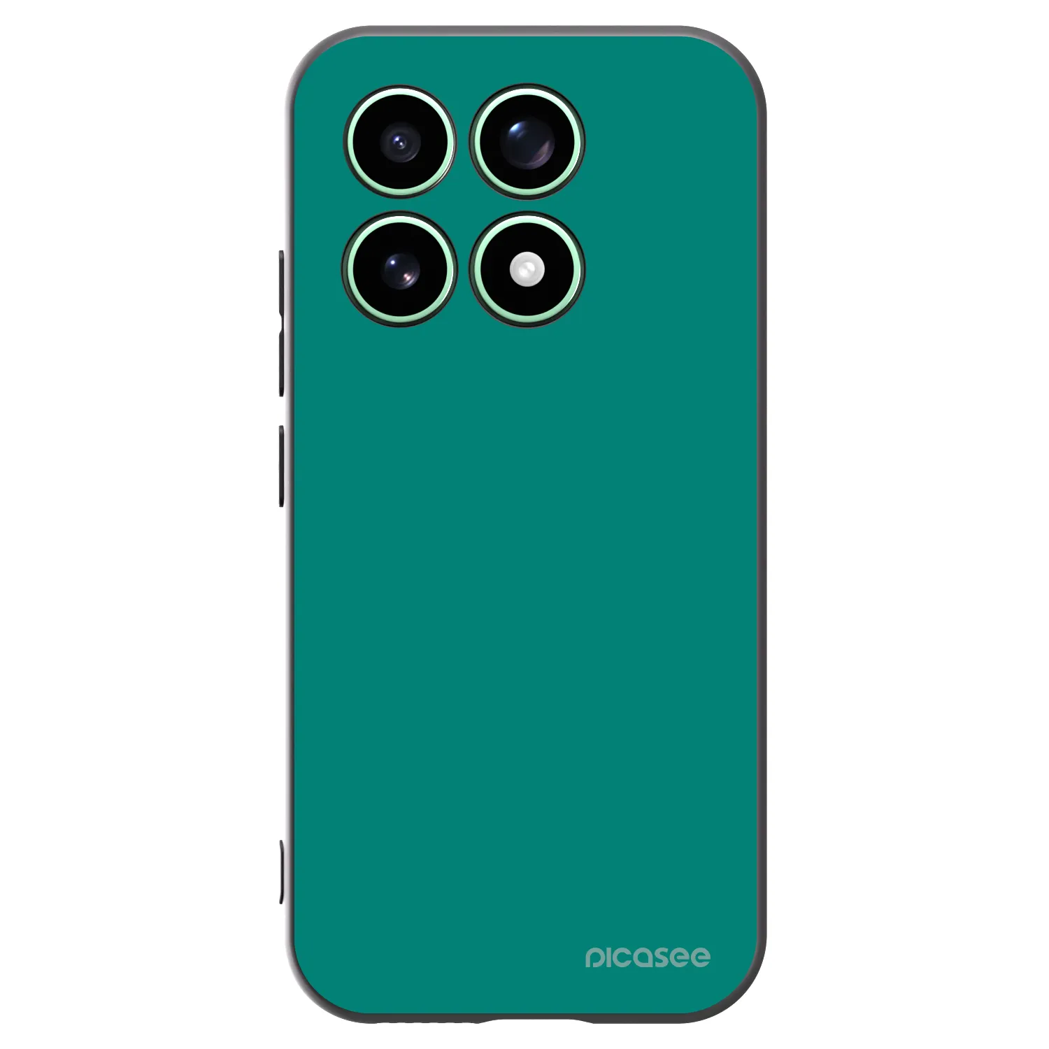 Picasee Xiaomi 17 Hülle - Schwarzes Silikon - Emerald Mist