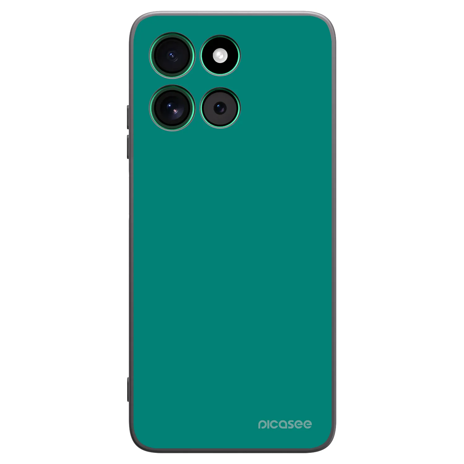 Picasee Motorola Moto G57 Power Hülle - Schwarzes Silikon - Emerald Mist