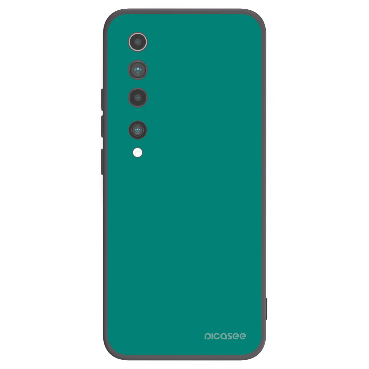 Picasee Xiaomi Mi 10 Hülle - Schwarzes Silikon - Emerald Mist