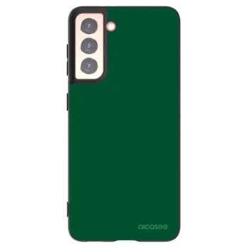 Picasee Samsung Galaxy S21 5G G991B Hülle - Schwarzes Silikon - Green Gleam