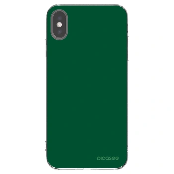 Picasee Apple iPhone XS Max Hülle - Transparentes Silikon - Green Gleam