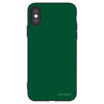 Picasee Apple iPhone X/XS Hülle - Schwarzes Silikon - Green Gleam