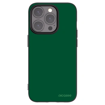 Picasee Apple iPhone 15 Pro Hülle - Schwarzes Silikon - Green Gleam