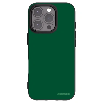 Picasee Apple iPhone 16 Pro Hülle - Schwarzes Silikon - Green Gleam