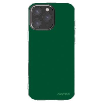 Picasee Apple iPhone 16 Pro Max Hülle - Transparentes Silikon - Green Gleam