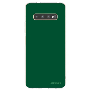 Picasee Samsung Galaxy S10 Plus G975 Hülle - Transparentes Silikon - Green Gleam