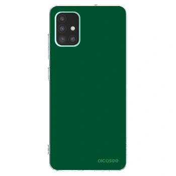 Picasee Samsung Galaxy A51 A515F Hülle - Transparentes Silikon - Green Gleam