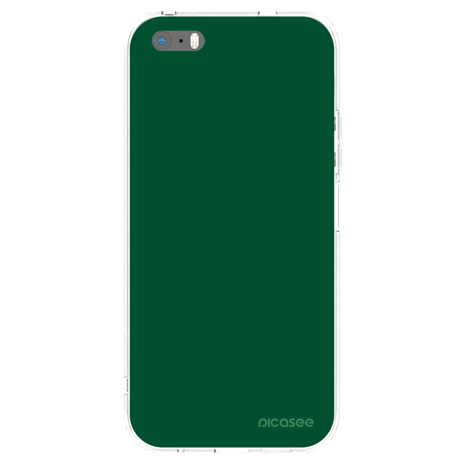 Picasee Apple iPhone 5/5S/SE Hülle - Transparentes Silikon - Green Gleam