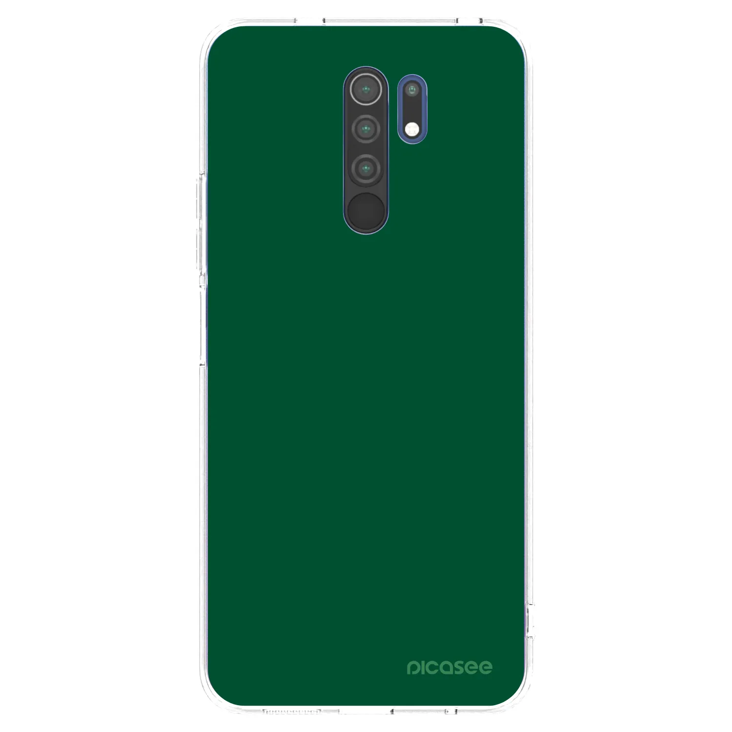 Picasee Xiaomi Redmi 9 Hülle - Transparentes Silikon - Green Gleam