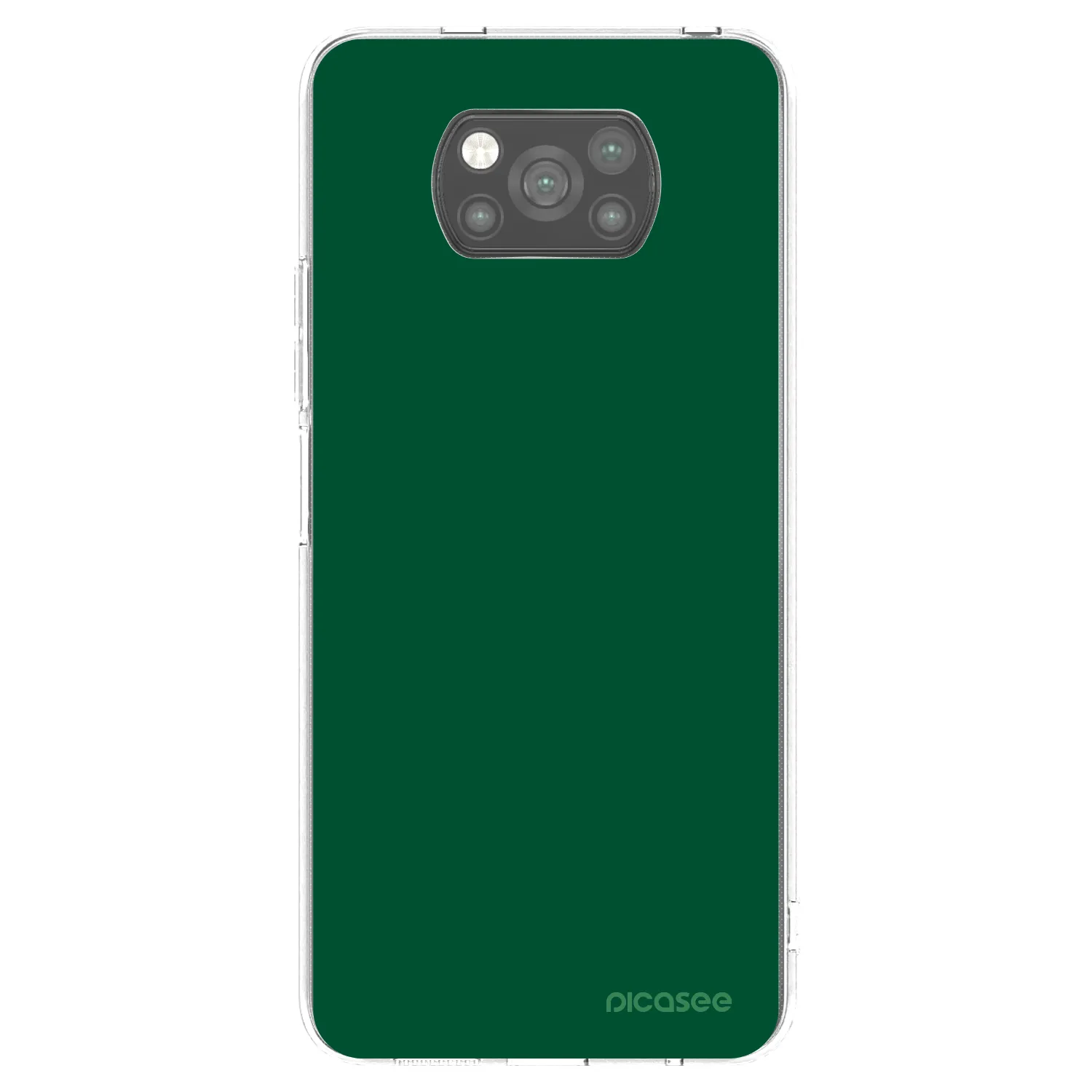 Picasee Xiaomi Poco X3 Hülle - Schwarzes Silikon - Green Gleam