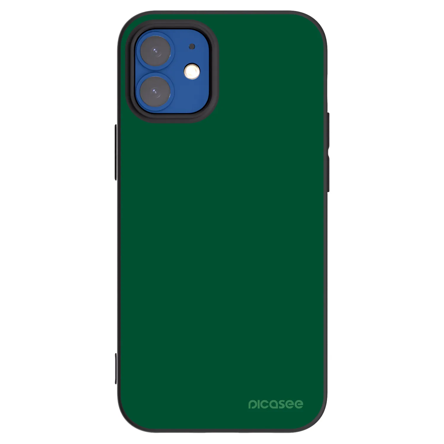 Picasee Apple iPhone 12 mini Hülle - Schwarzes Silikon - Green Gleam