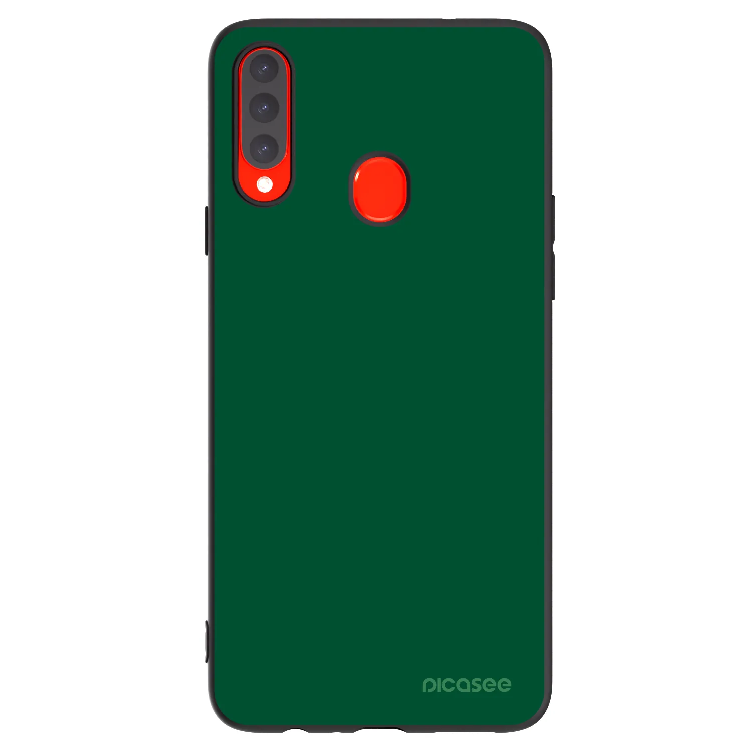 Picasee Samsung Galaxy A20s Hülle - Schwarzes Silikon - Green Gleam