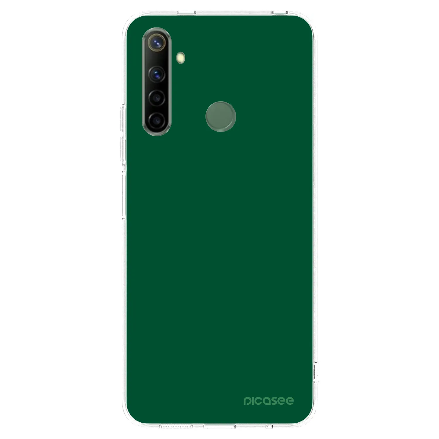 Picasee Realme 5 Hülle - Transparentes Silikon - Green Gleam