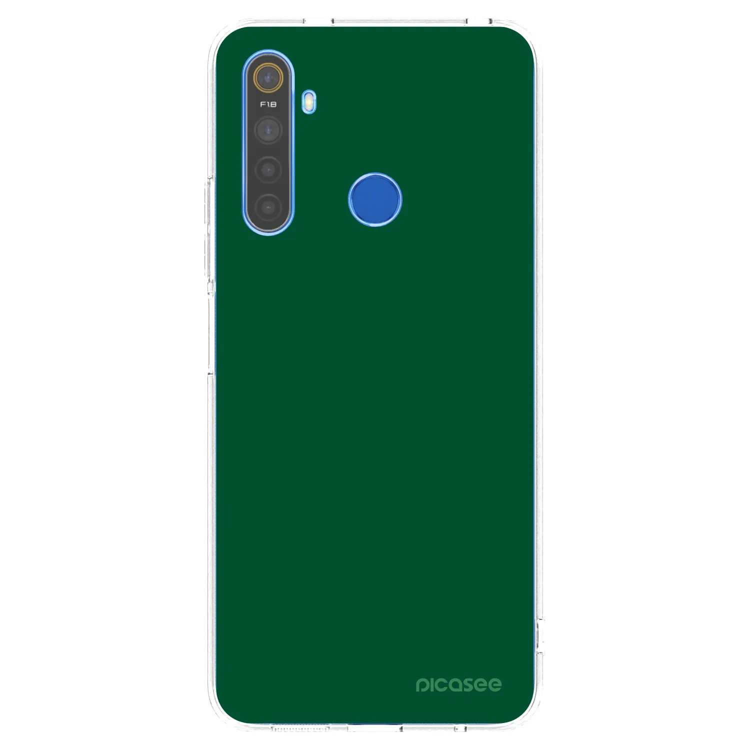 Picasee Realme 5 Hülle - Transparentes Silikon - Green Gleam