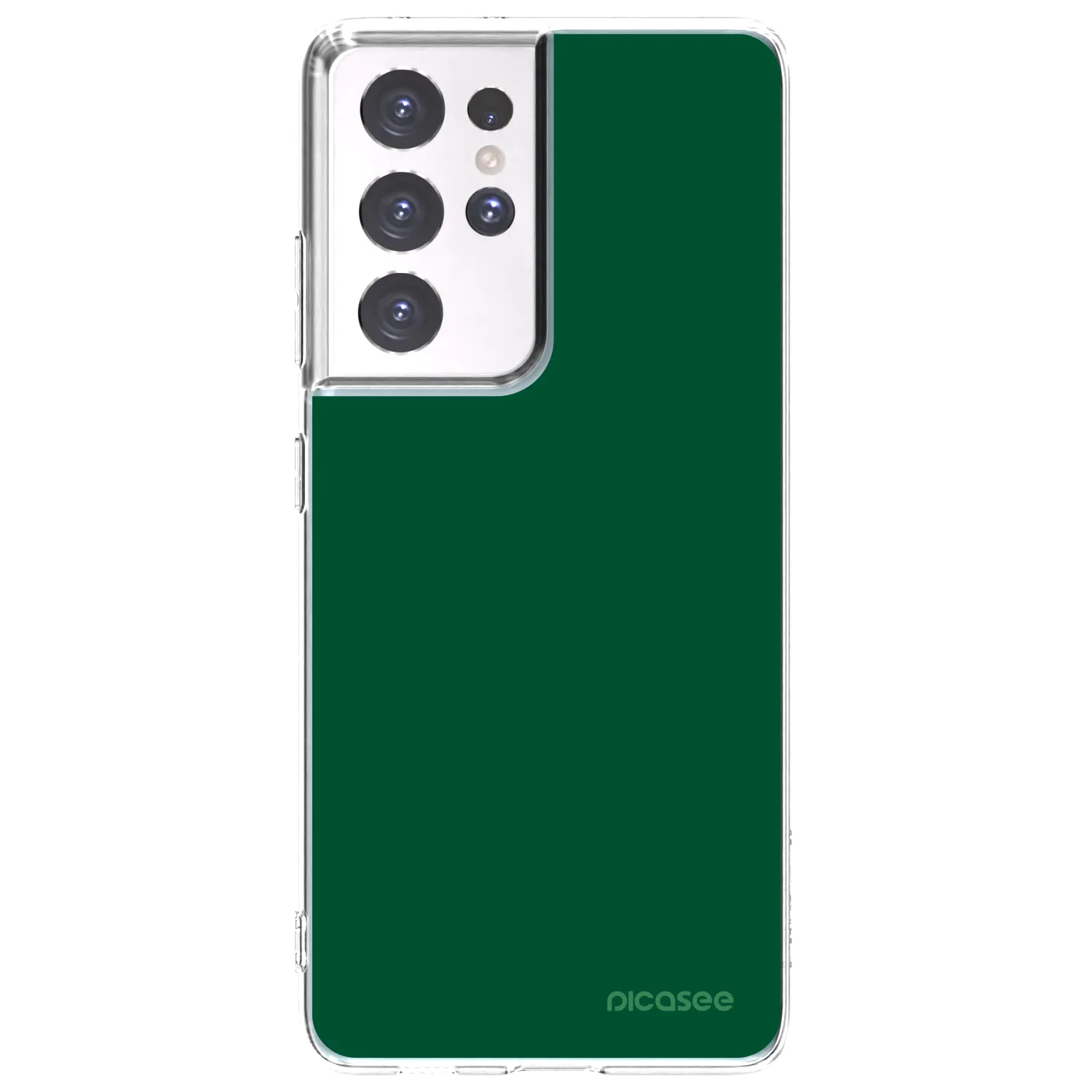 Picasee Samsung Galaxy S21 Ultra 5G G998B Hülle - Transparentes Silikon - Green Gleam