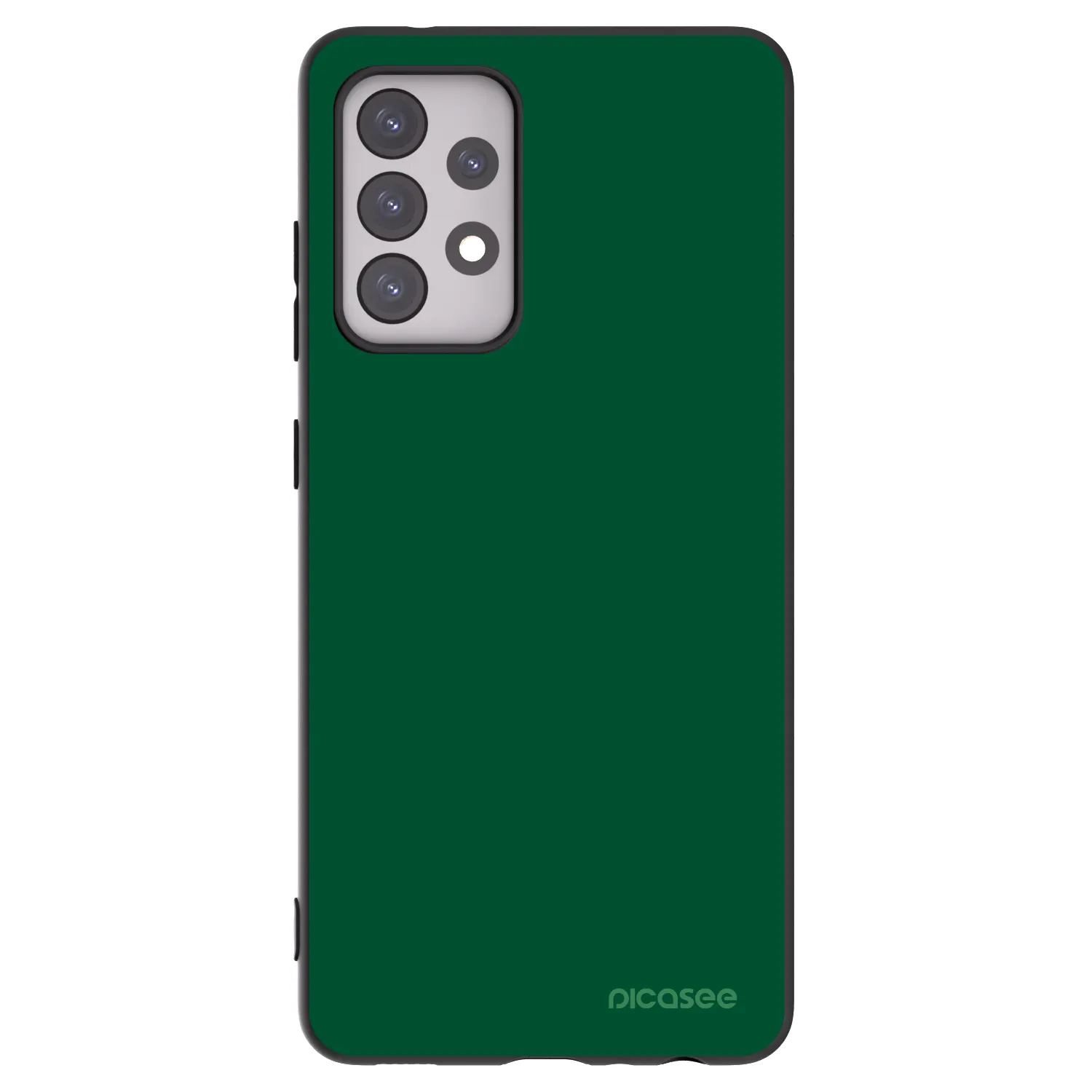 Picasee Samsung Galaxy A52 5G A525F Hülle - Schwarzes Silikon - Green Gleam