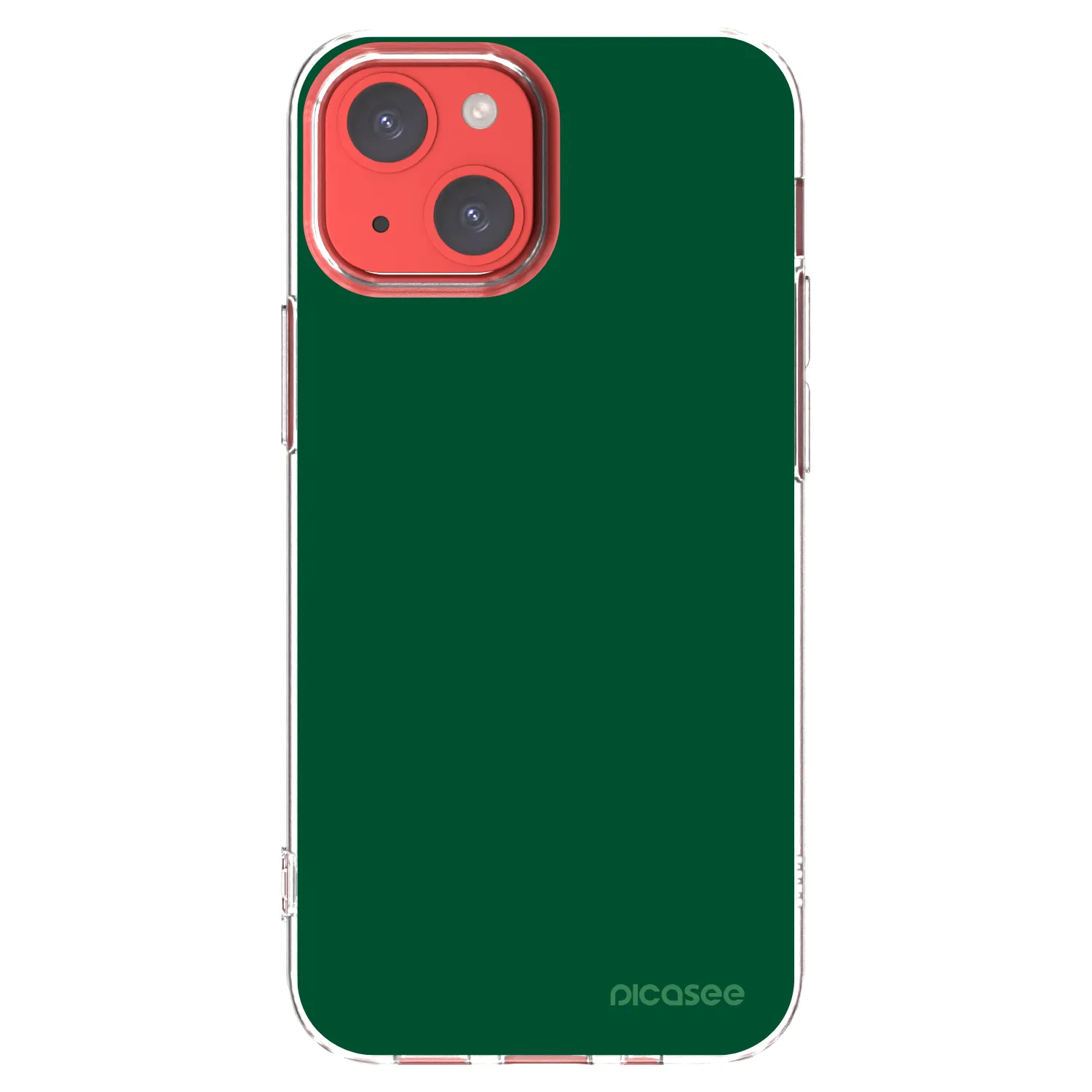 Picasee Apple iPhone 13 mini Hülle - Transparentes Silikon - Green Gleam