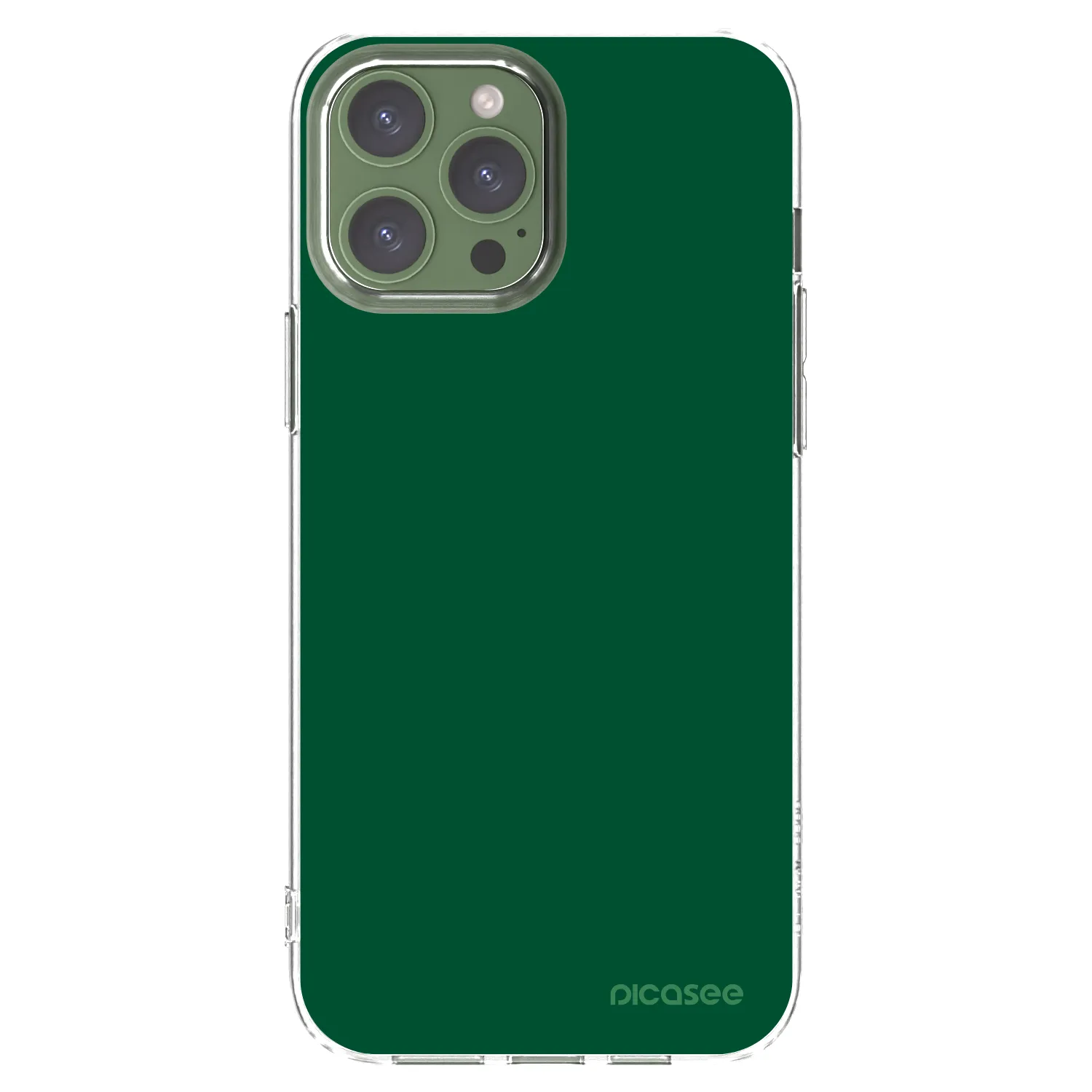 Picasee Apple iPhone 13 Pro Max Hülle - Transparentes Silikon - Green Gleam