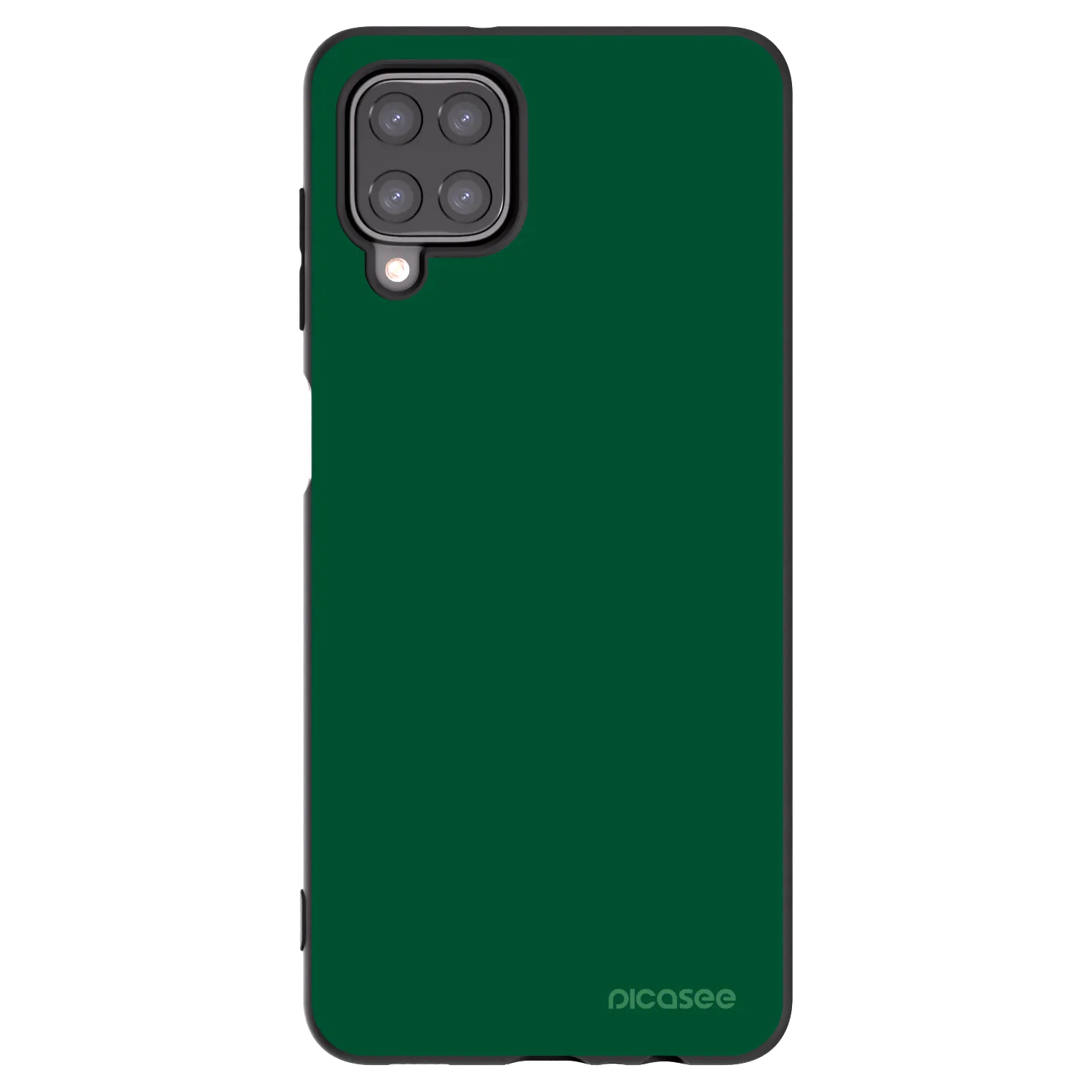Picasee Samsung Galaxy M12 M127F Hülle - Schwarzes Silikon - Green Gleam