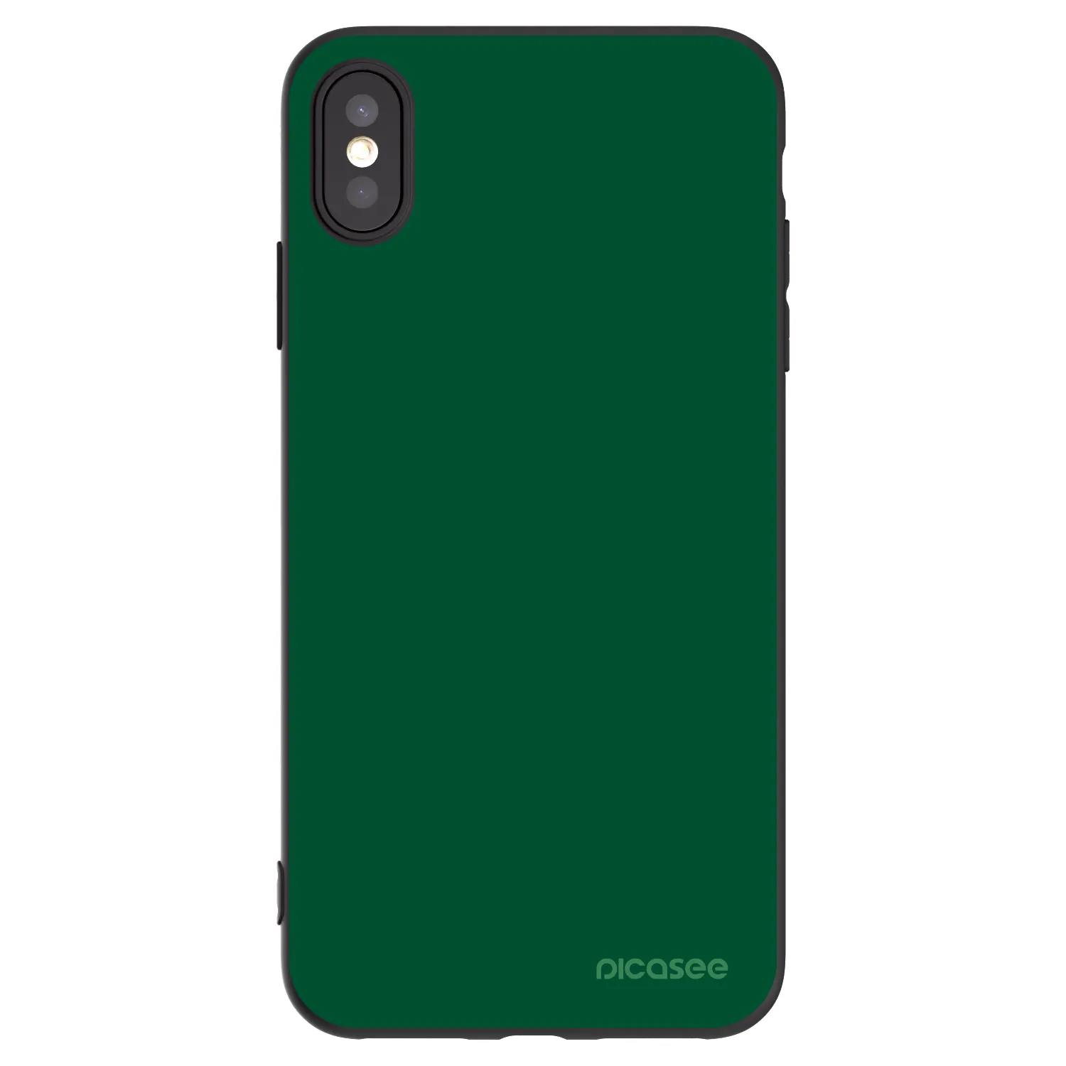 Picasee Apple iPhone XS Max Hülle - Schwarzes Silikon - Green Gleam