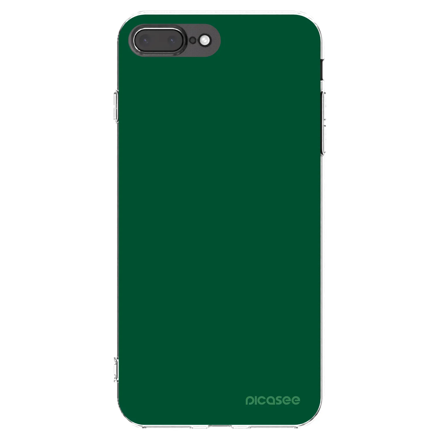 Picasee Apple iPhone 7 Plus Hülle - Transparentes Silikon - Green Gleam